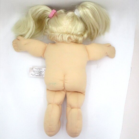 VTG1987 HM18 Cabbage Patch KidsDoll Rare Blonde Cornsilk Hair Blue Eyes Outfit - Picture 5 of 7
